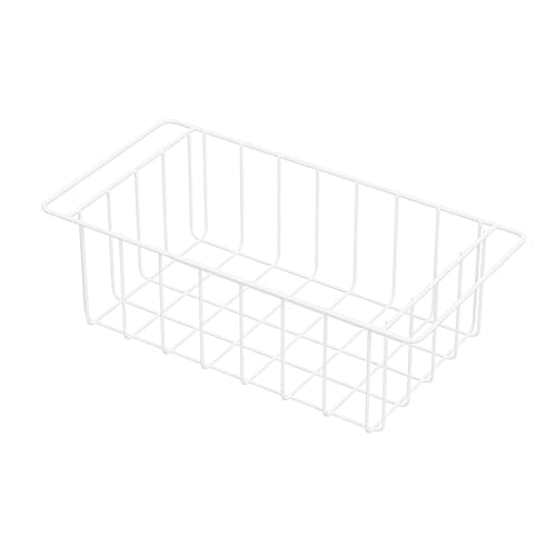 Freezer Wire Baskets, Kitchen Storage Organizer Bins for Chest and Upright Freezer, Refrigerator Dividers Containers with Handles – Pearl White (3) - Image 2
