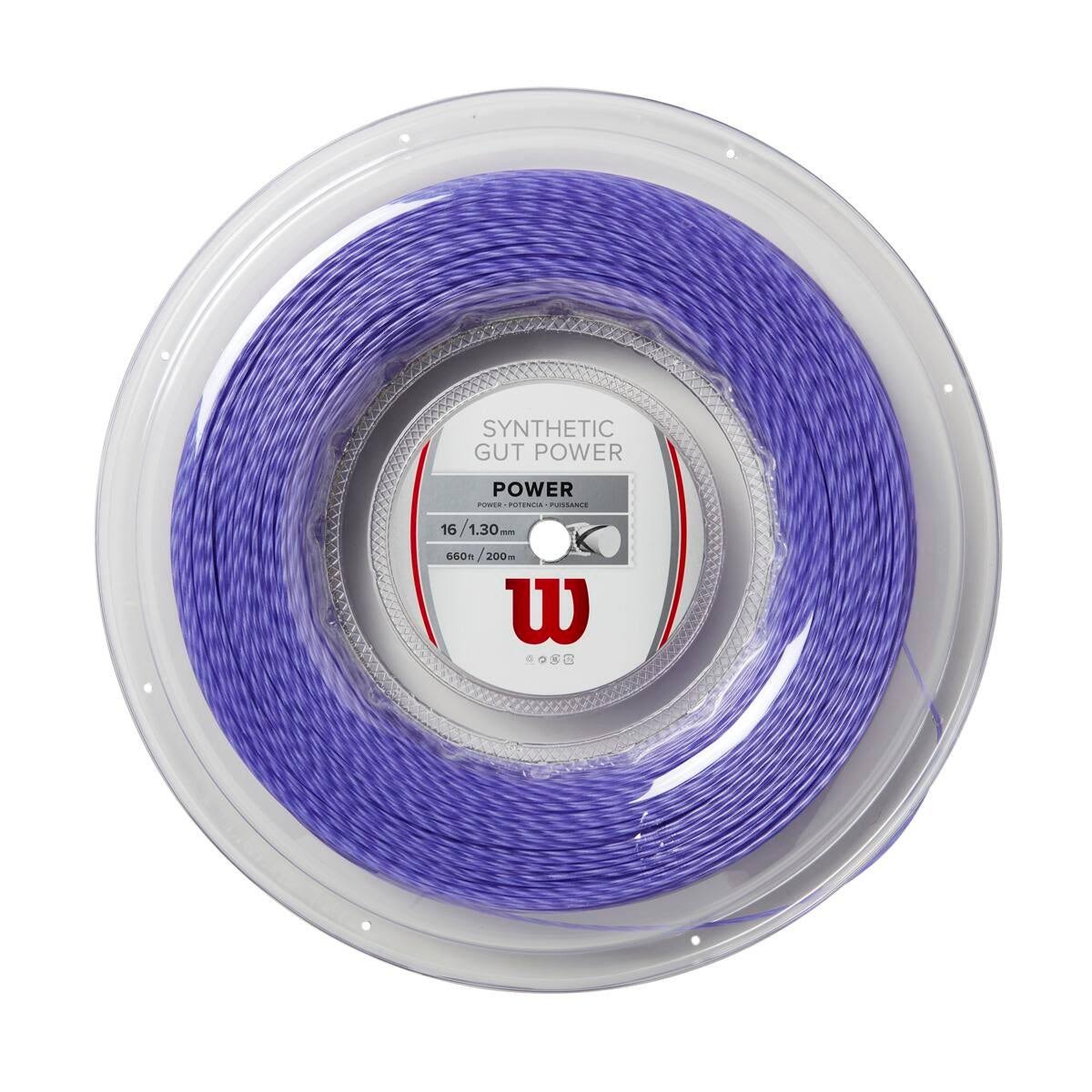 Wilson Synthetic Gut Power 16 Tennis String Reel (Purple)