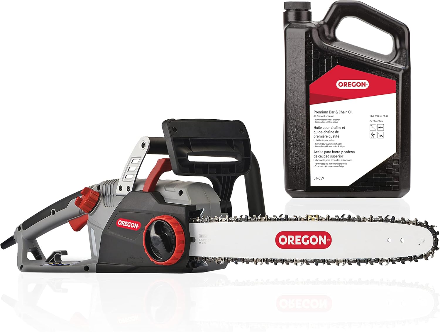 Oregon CS1500 18-inch 15 Amp Self-Sharpening Corded Electric Chainsaw, with Integrated Self-Sharpening System (PowerSharp), 2-Year Warranty, 120V, Grey, Black - Image 10