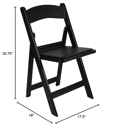 BTEXPERT Set of 4, Resin Folding Chair Vinyl Padded Seat Indoor Outdoor Lightweight Set for Home Event Party Picnic Kitchen Dining Church School Weddings - Image 3