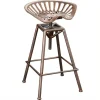 Noble House 26 Lawrence Saddle Bar Stool in Copper and Silver