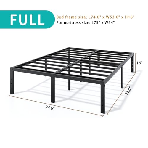 Metal Bed Frame Full Size – 14 Inch Heavy-Duty Full Platform Bed Frame No Box Spring Needed, Easy Assembly, Noise-Free, Sturdy Mattress Foundation, Underbed Storage Space - Image 4