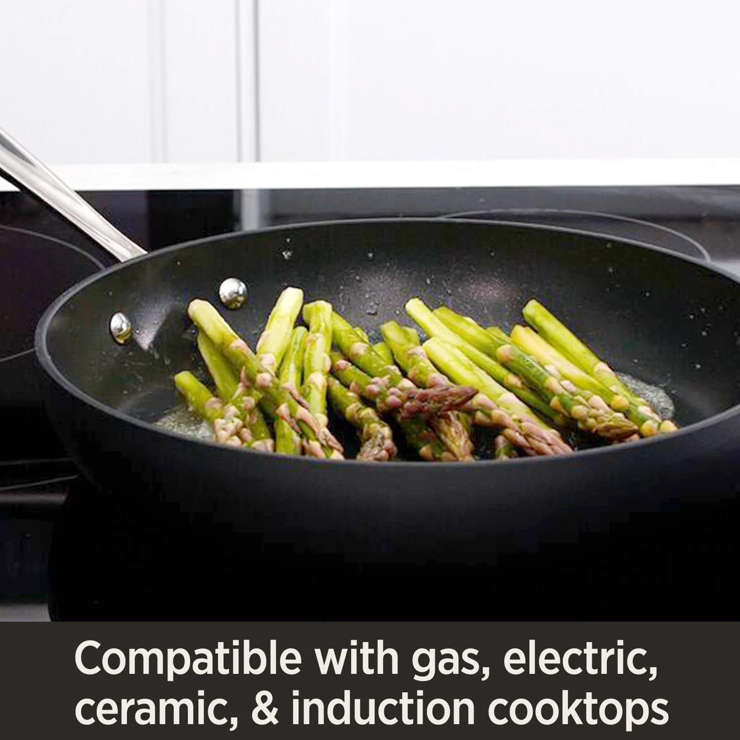 All-Clad E7853364 HA1 Hard Anodized Nonstick Dishwasher Safe PFOA Free Saute Pan Cookware, 4-Quart, Black - Image 3
