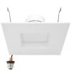 Maxxima 4 in. 5 CCT Retrofit Recessed Square LED Downlight – 800 Lumens, Color Selectable 2700K-5000K (2700K/3000K/3500K/4000K/5000K), Dimmable, 90 CRI, Ideal for Kitchen, Bathroom, or Bedroom