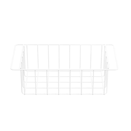 Freezer Wire Baskets, Kitchen Storage Organizer Bins for Chest and Upright Freezer, Refrigerator Dividers Containers with Handles – Pearl White (3) - Image 11