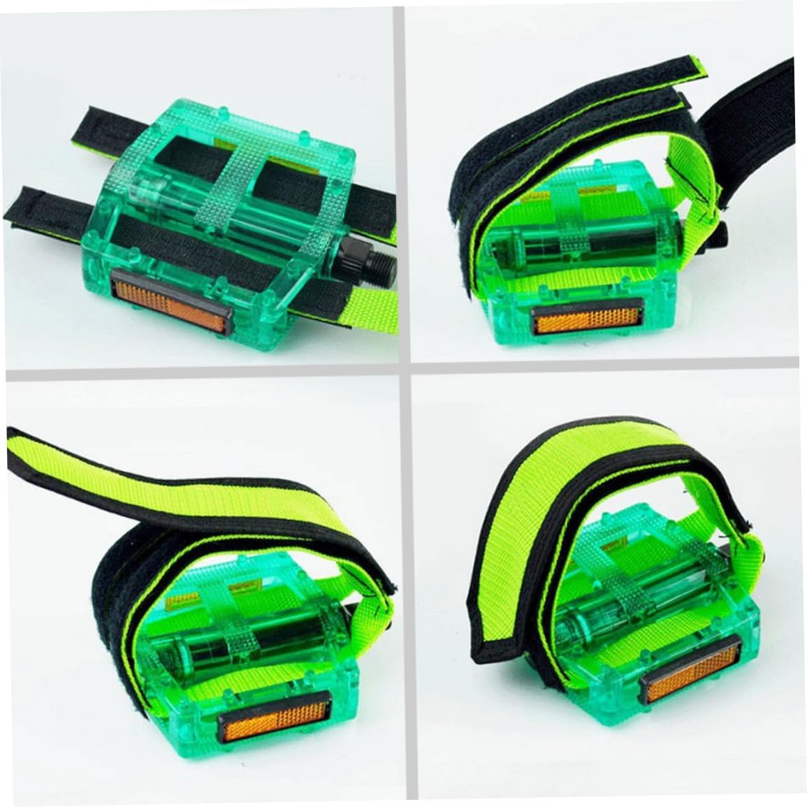 Bike Pedals with Straps, 2Pcs Pedal Straps Cycling Kids Bike Foot Pedal Straps Toe Clips Straps Tape for Fixed Gear Bike Black - Image 3